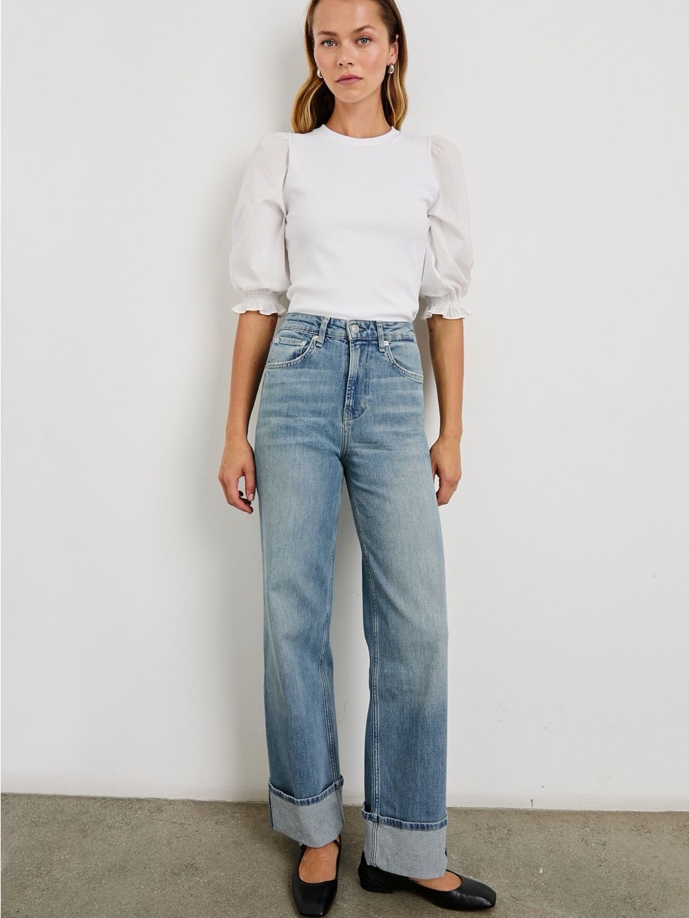 High-Rise Wide Leg Light Blue Women’s Jeans